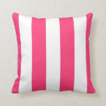 Hot Pink & White Striped Decorative Cushion<br><div class="desc">Refresh your decor with this Hot Pink & White Striped decorative throw pillow. Complete the look with coordinating designs from the mix and match Hot Pink & White Striped decorative throw pillow range. Perfect for garden use as well! Choose the outdoor pillow for a UV & mildew resistant polyester option....</div>