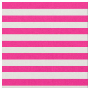 Hot Pink & White Striped Fabric