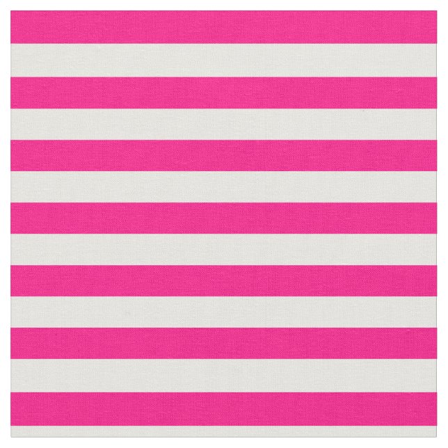 Hot Pink & White Striped Fabric (Close Up)