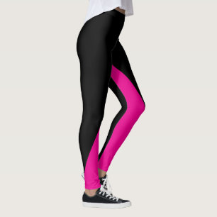 Hot pink with custom colour leggings