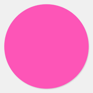 Hot Pink with Lime Green Border Classic Round Sticker