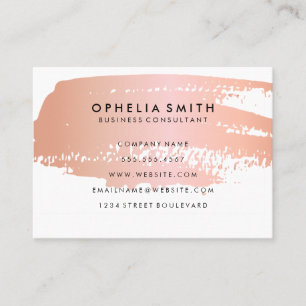 Hot Pink with White Border pink brushed Business Card