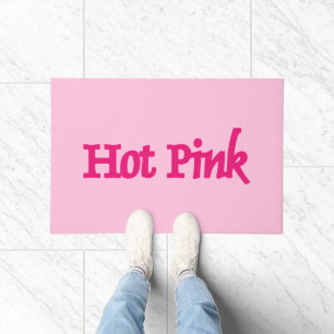 Hot Pink word pink doormat