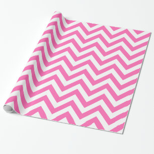 Hot Pink XL Chevron ZigZag Pattern Wrapping Paper