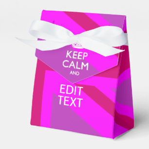 Hot Pink Your Keep Calm Edit Text Union Jack Favour Box