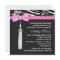 Hot Pink Zebra Graduation Announcements