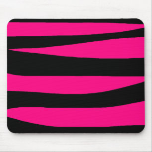 Hot pink zebra print mouse pad