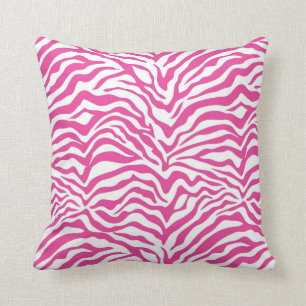 Hot Pink Zebra Stripe Cushion