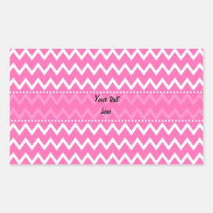 Hot Pink Zigzag Pattern Rectangular Sticker