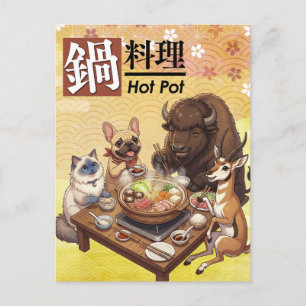 hot pot yosenabe -Ragdoll, French Bulldog... etc- Holiday Postcard