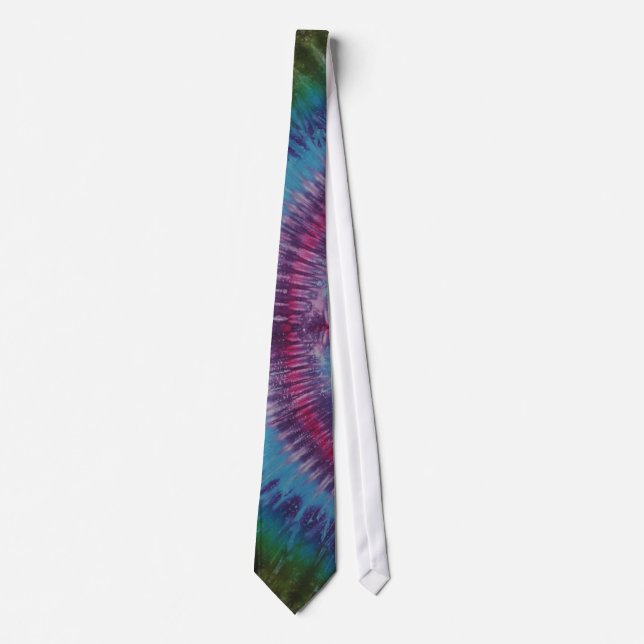 Hot Purple Tie Dye Necktie (Front)