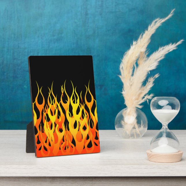 Hot Racing Flames Graphic Plaque (Side)