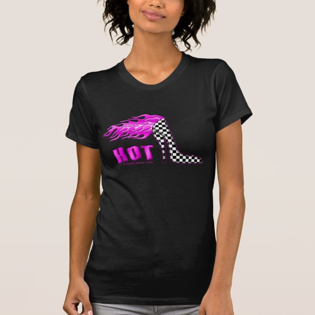 Hot Racing high heel design T-Shirt (Front)