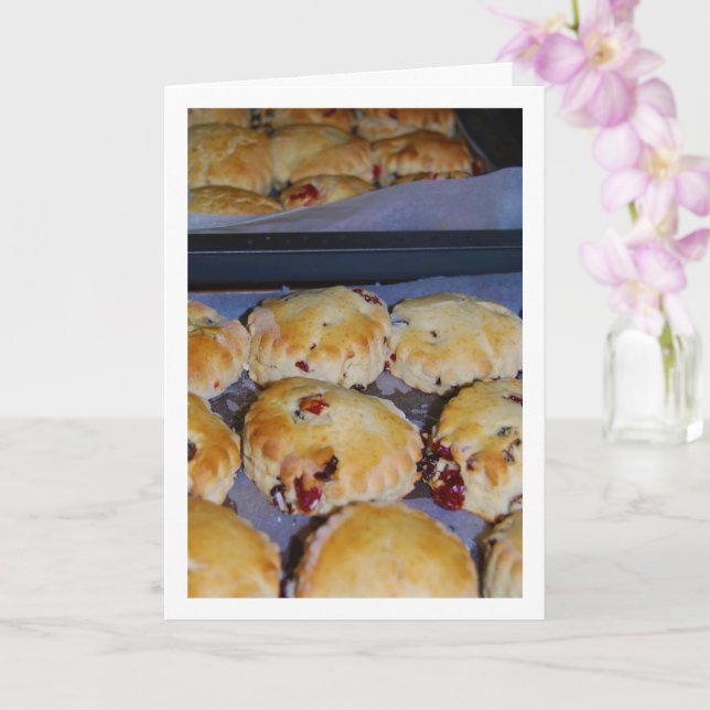 Hot Red Berry Scones Card (Orchid)
