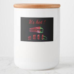 Hot red chilli pepper customisable food label