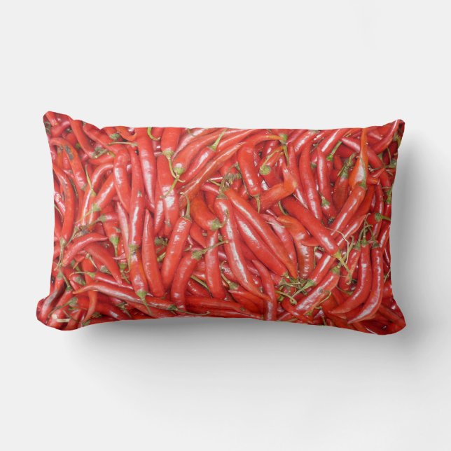 hot red chillies lumbar cushion (Front)