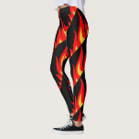 Hot red fire flames workout fitness gym leggings<br><div class="desc">Hot red fire flames workout fitness gym leggings. Trendy clothing for women and teen girls. Personalizable tights with black or custom colour background. Fully printed pants for fashion shoot, workout, gymnastics, dance, gym, fitness, yoga, costume party, cheerleading, running and other sports. Make your own unique outfit. Add your own name,...</div>