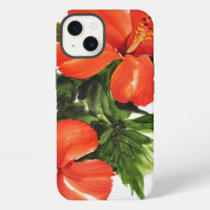 Hot Red Hibiscus iPhone 13 Case