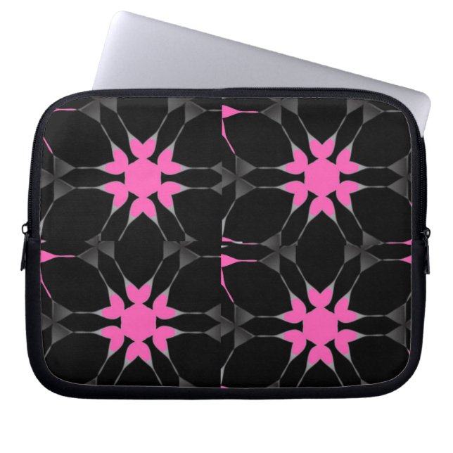 Hot retro pink laptop case (Front)
