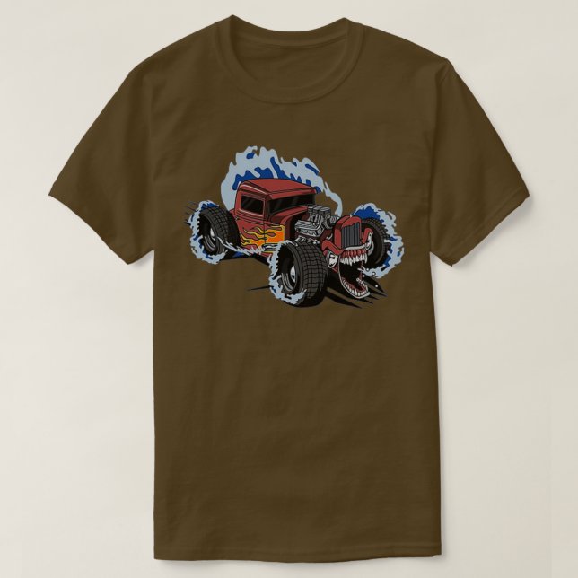 Hot Road Monster Car T-Shirt (Design Front)