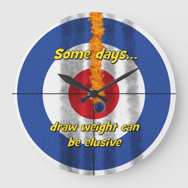 Hot Rocks 'draw weight' Curler's Clock - (Blue) (Front)