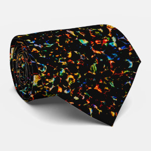 Hot Rocks Microprint Modern Abstract Lava Texture Tie