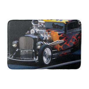 Hot rod bath mat