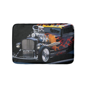 Hot rod bath mat