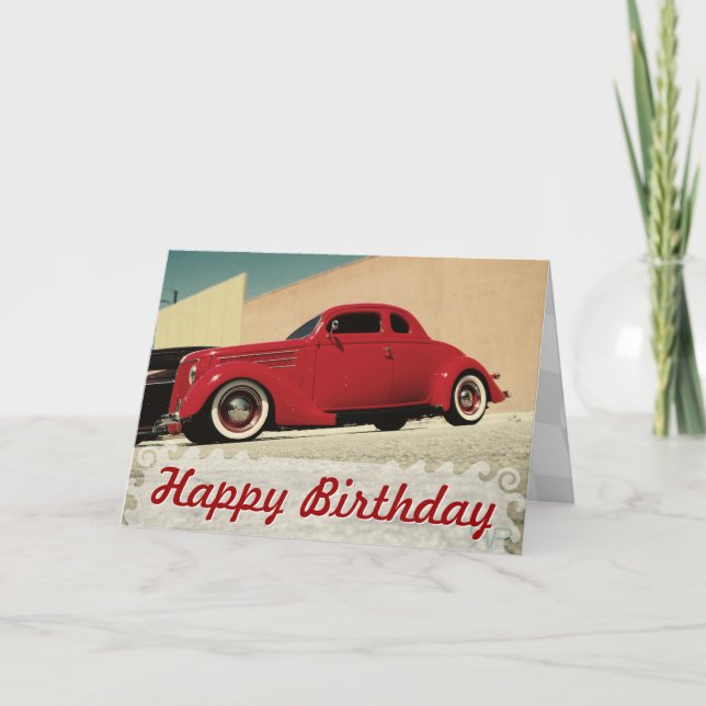 Hot Rod Birthday Card (Front)