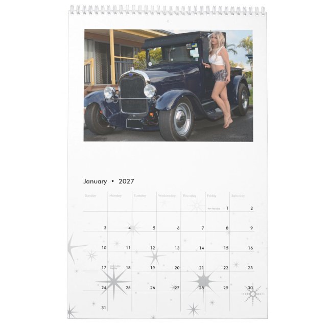 Hot Rod Cars Calendar (Jan 2027)
