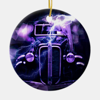 Hot Rod Ceramic Tree Decoration