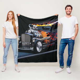 Hot rod fleece blanket