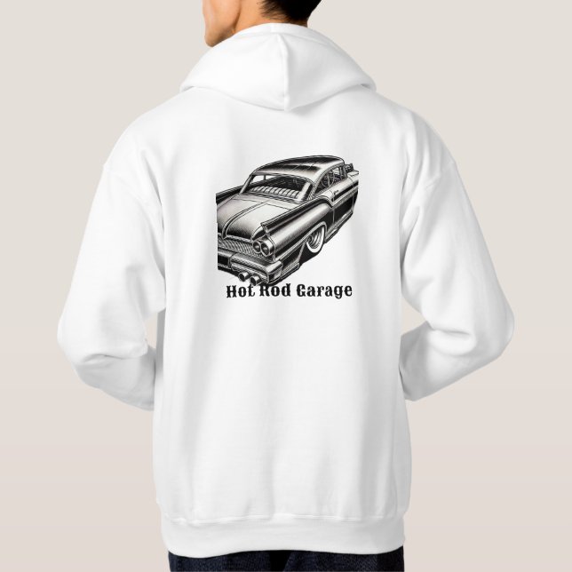 Hot Rod garage Hoodies (Back)