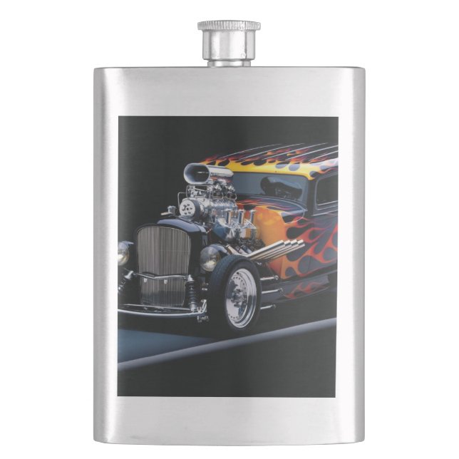 Hot rod hip flask (Front)