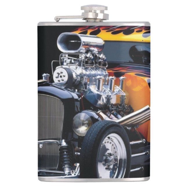 Hot rod hip flask (Front)