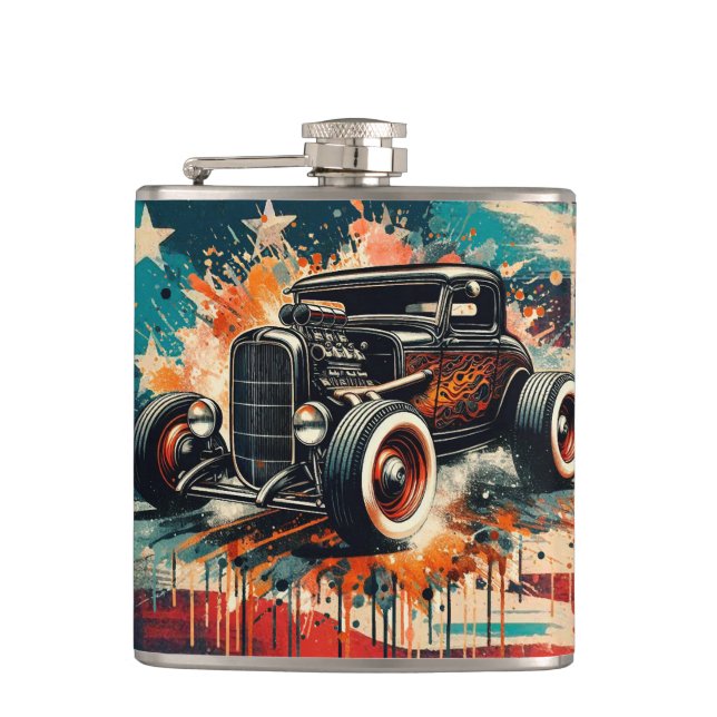 Hot Rod Hip Flask (Front)