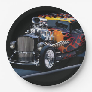 Hot rod paper plate