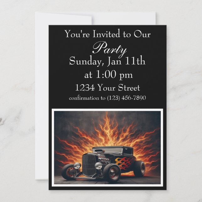Hot Rod Rumble Invitation (Front)
