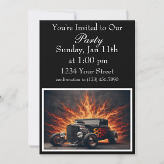 Hot Rod Rumble Invitation