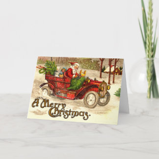 Hot Rod Santa Holiday Card