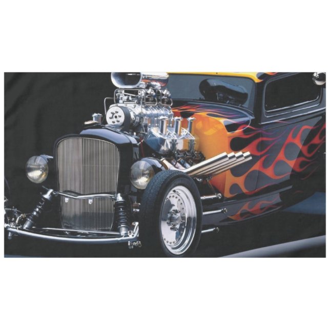 Hot rod tablecloth (Front (Horizontal))