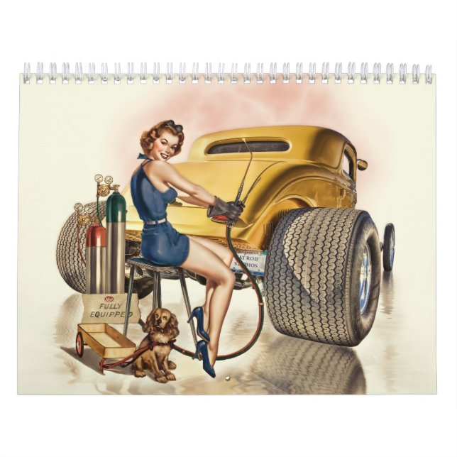 Hot Rod Wall Calendar & Retro Pinups (Cover)