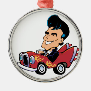 Hot Rodder Metal Tree Decoration