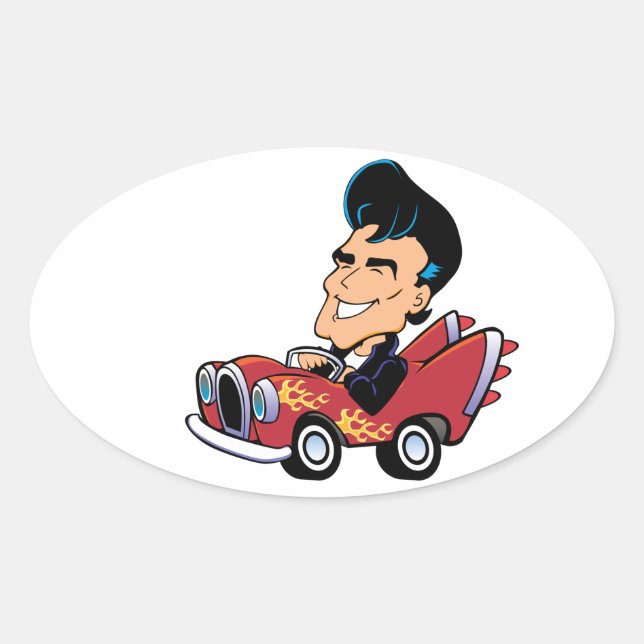 Hot Rodder Oval Sticker (Front)