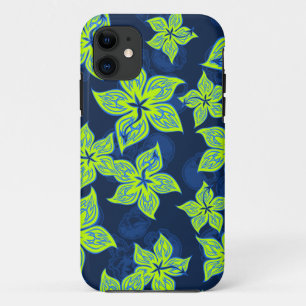 Hot Rodder Pinstriped Hibiscus and Skull Case-Mate iPhone Case