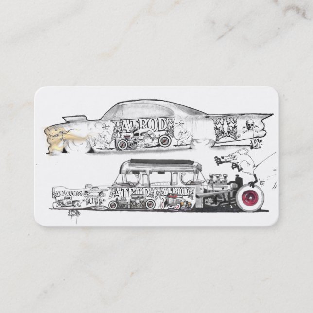 Hot Rods and Automobiles Business Card Ideas (Front)