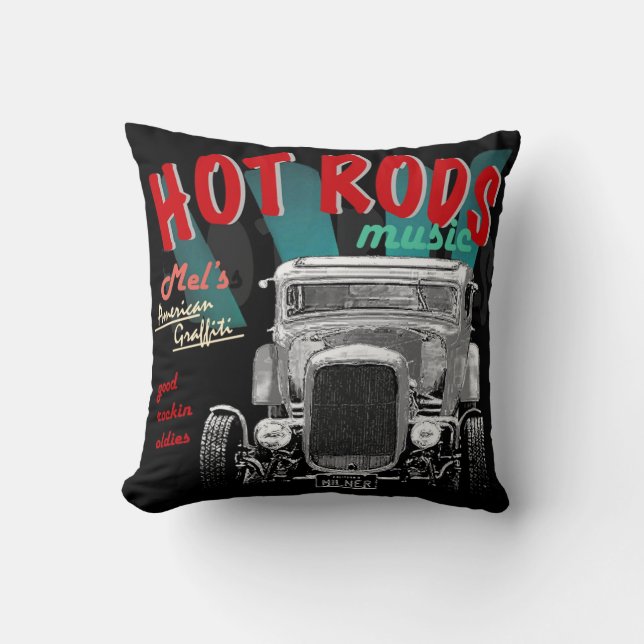 Hot Rods, Music, Graffiti, 1932 Coupe Cushion (Front)
