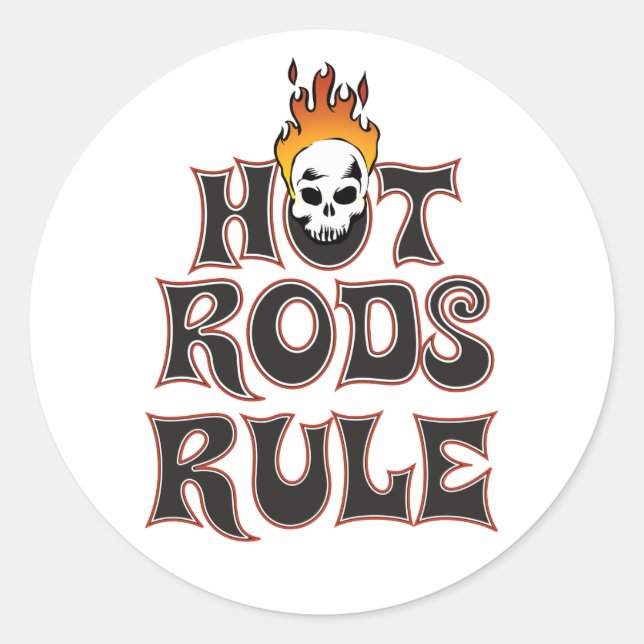 Hot Rods Rule 3" Sticker (Front)
