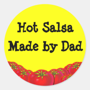 Hot Salsa Retro Custom Canning Labels