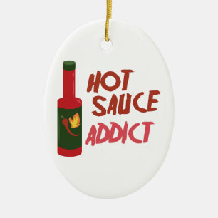 Hot Sauce Addict Ceramic Tree Decoration